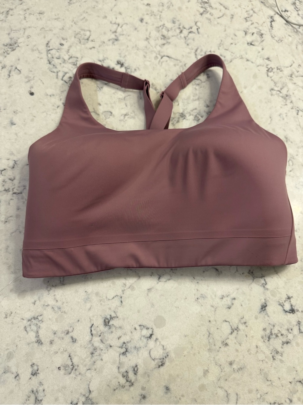 ATHLETA Women's 34 DD Mauve Pullover Sports Bra - Stretch Support Padded EUC